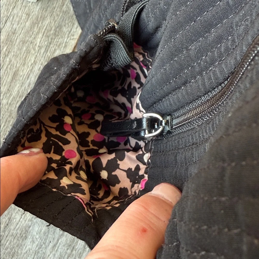 Vera Bradley Black Quilted Campus Backpack~pls read!